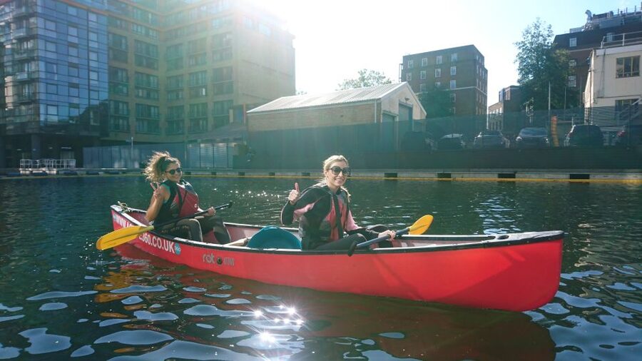 2 seater Canoe Rental in Ladbroke Grove - Entering Canalside Basin in Ladbroke Grove, Where It All Starts