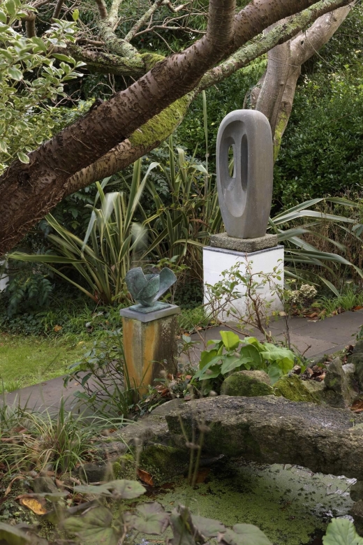 Barbara Hepworth Museum & Sculpture Garden: entry to site. - Upstairs in the former living area: the museum portion feels quietly intimate