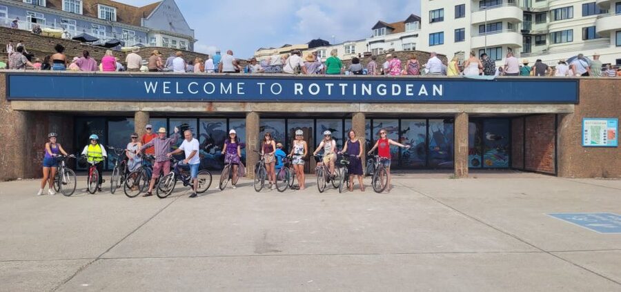 Brighton: Coastal Bike Tour to Rottingdean - The ride back to Brighton, Undercliff Path again and The Lanes