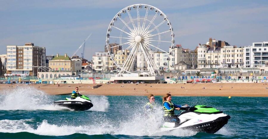 Brighton: Jetski Ride - Jet ski details: Seadoo GTI 130, seating, and maneuverability