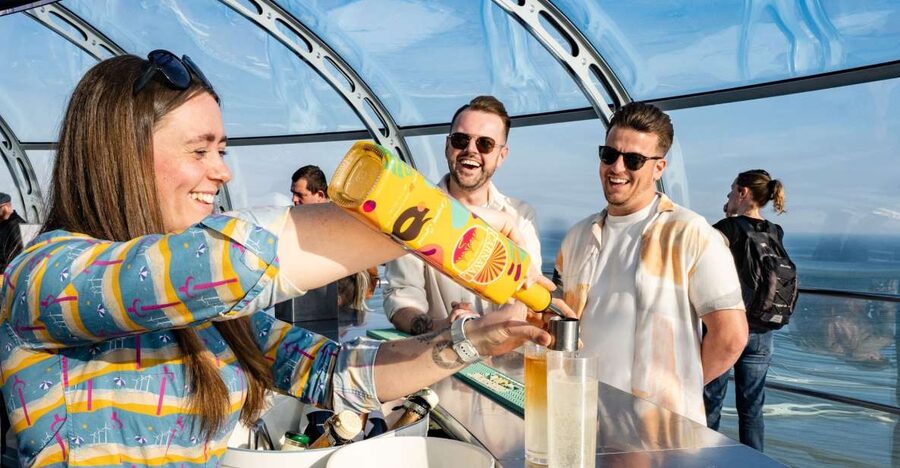 Brighton: Sky Bar i360 Entry Ticket with One Drink - The 138-meter glide: what it feels like inside the glass pod