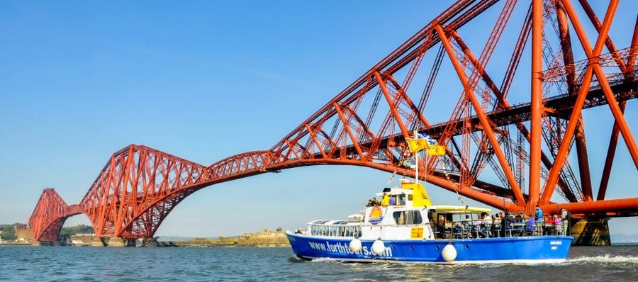 Edinburgh: 'Firth of Forth' Three Bridges Sightseeing Cruise - South Queensferry, then right into Forth Bridge country