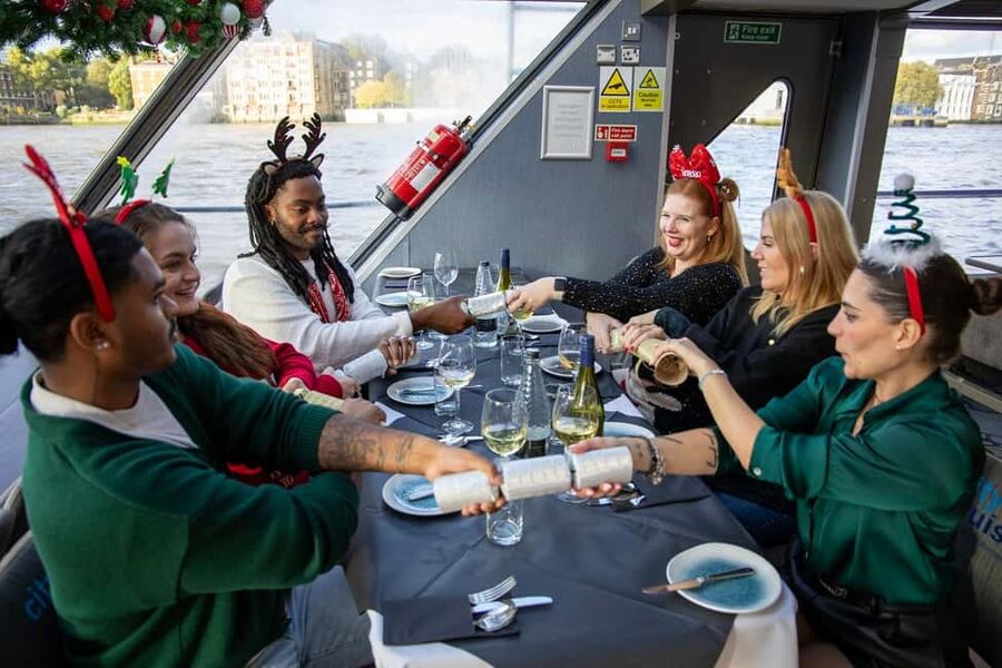 Festive London Christmas Day River Thames Lunch Cruise - A Christmas Day Lunch Cruise from Westminster Pier