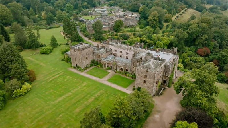 From Windermere: Mountain Passes & Muncaster Castle - Medieval Weapons Hall: archery, axes, and crossbows with clear age rules