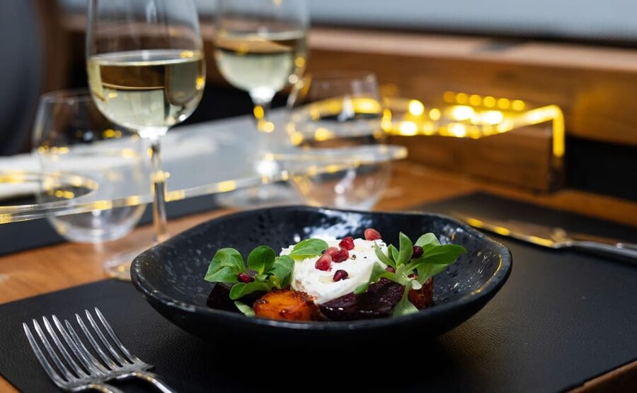 Gastronomic 6-course fine-dining dinner on Luxury London Bus - Panoramic views while you eat, plus smart-casual comfort
