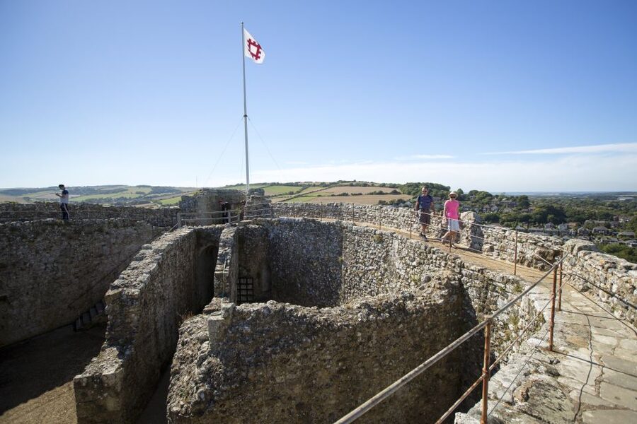 Isle of Wight: Carisbrooke Castle Entry Ticket - Battlements and the steep steps to the castle mound