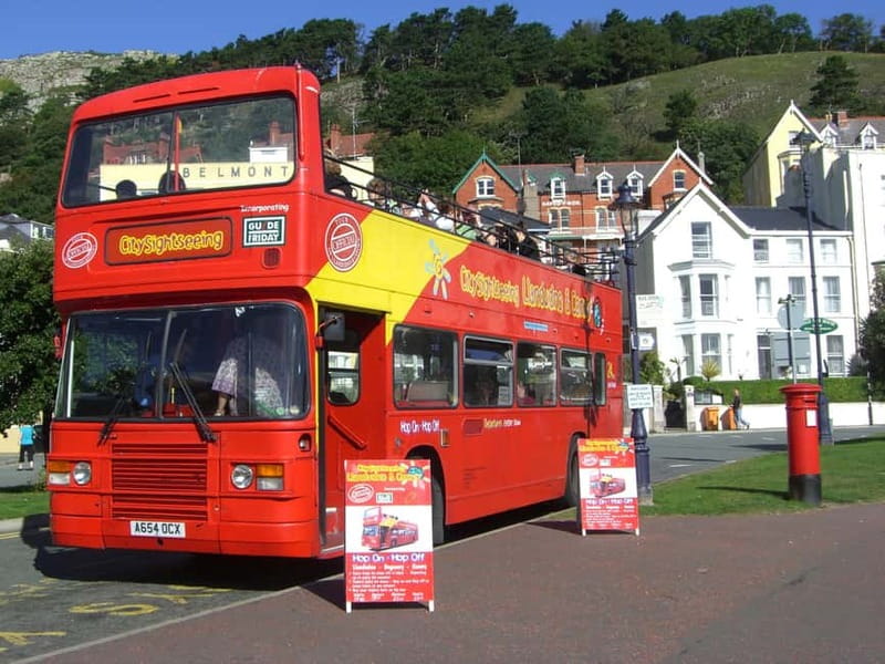 Llandudno: City Sightseeing Hop-On Hop-Off Bus Tour - The Red Route through Llandudno streets toward Conwy