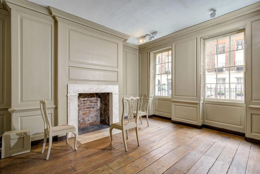 London: Architecture Tour of Benjamin Franklin House - Margaret Stevenson’s parlor and the power of the address