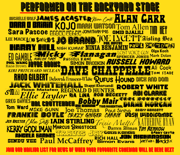 London: Friday Night at The Backyard Comedy Club - The lineup each Friday, what it means for your taste