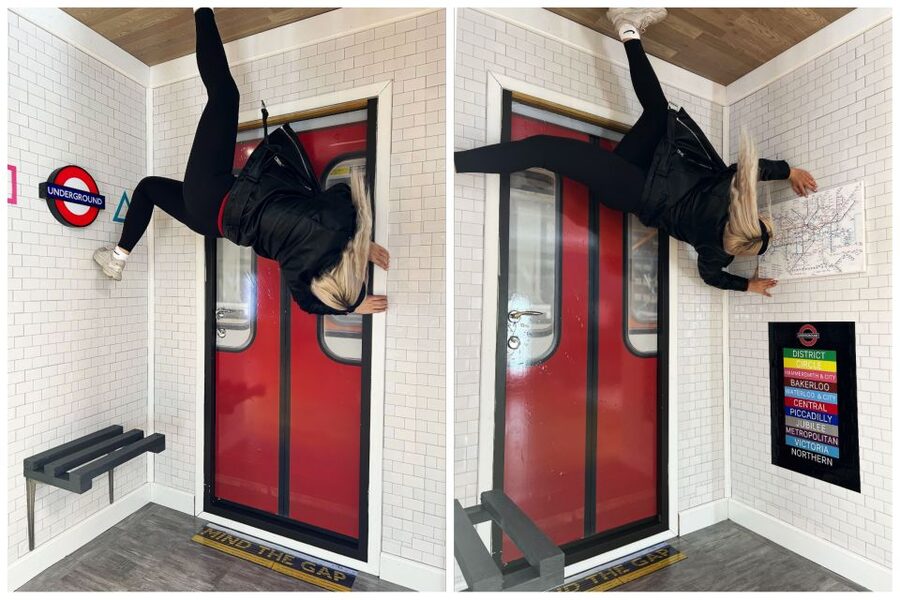 London: Upside Down House Westfield White City Entry Ticket - Ceiling-level rooms and the poses you can actually do