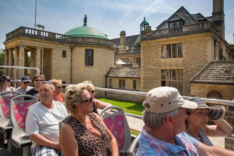 Oxford: City Sightseeing Hop-On Hop-Off Bus Tour - Wadham College and Trinity College: university architecture from the top deck