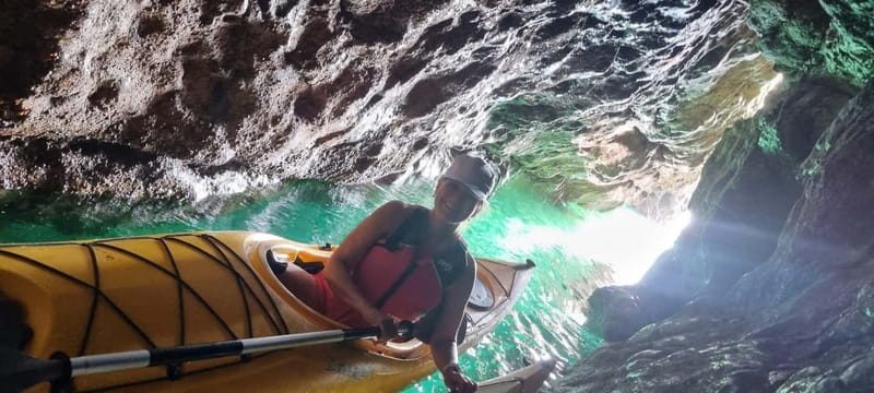 Torquay: Guided Wildlife, Bushcraft, Sea Cave Kayak Safari - The Devonian fossil stop, marine herb tasting, and the beach fire